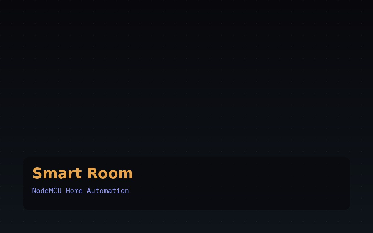 Smart room automation dashboard controlling connected devices over WiFi